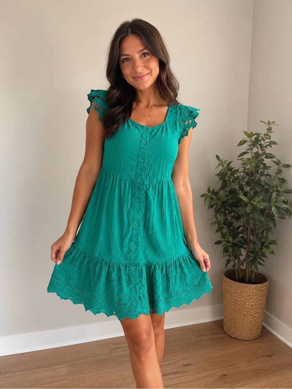 Old Navy Green Midi Dress